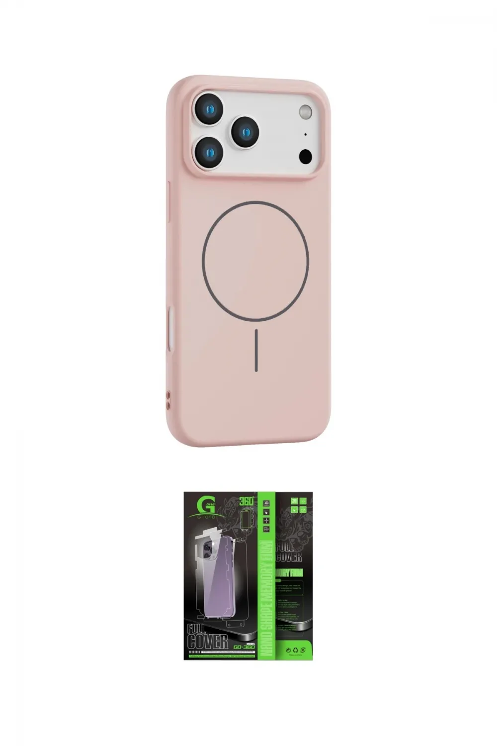 ieg™ iPhone 17 Pro Kılıf Yankı Form Serisi - Şeffaf 360 Full Body Arka Koruyucu