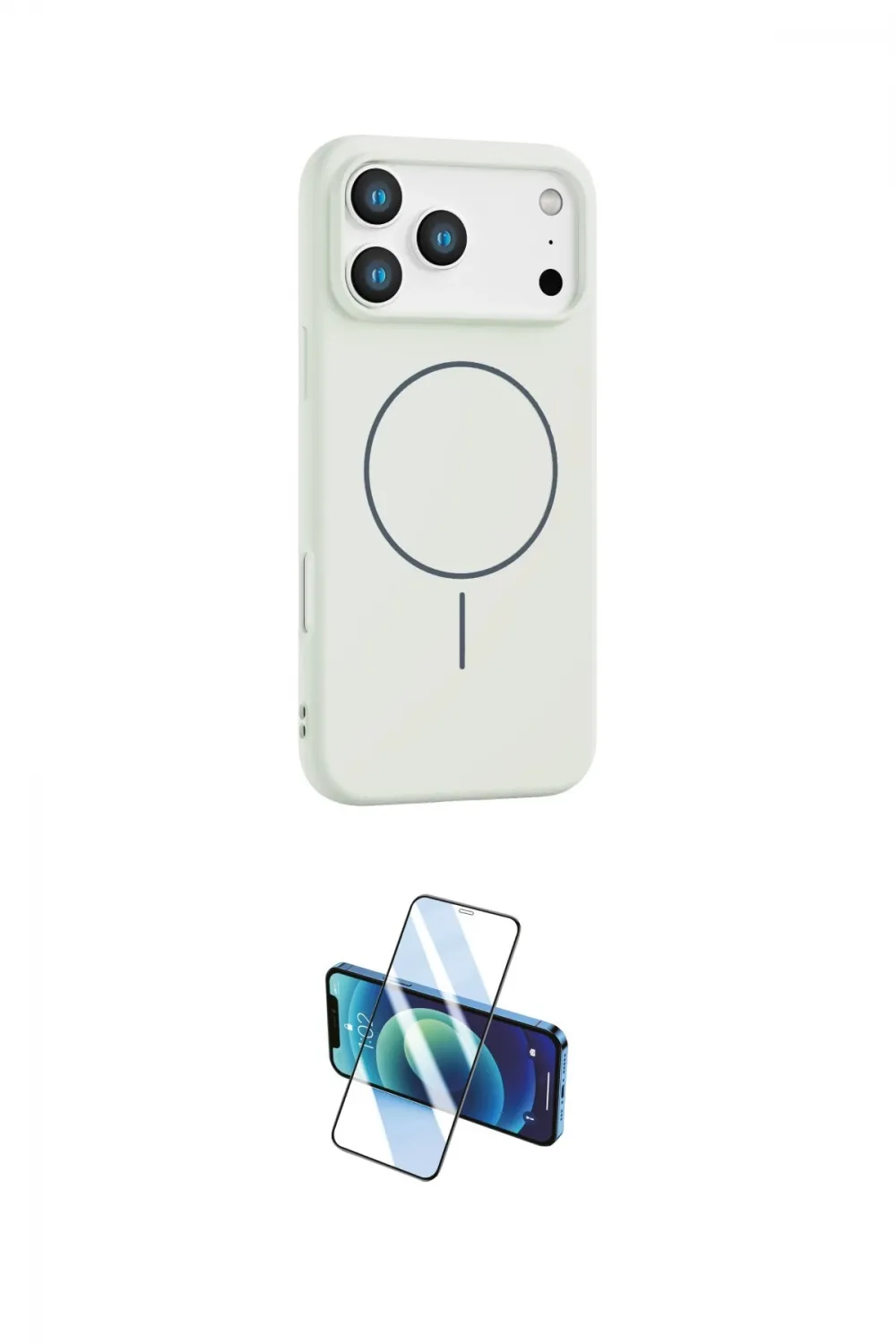 ieg™ iPhone 17 Pro Kılıf Yankı Form Serisi - Siyah 3D Antistatik Cam Ekran Koruyucu