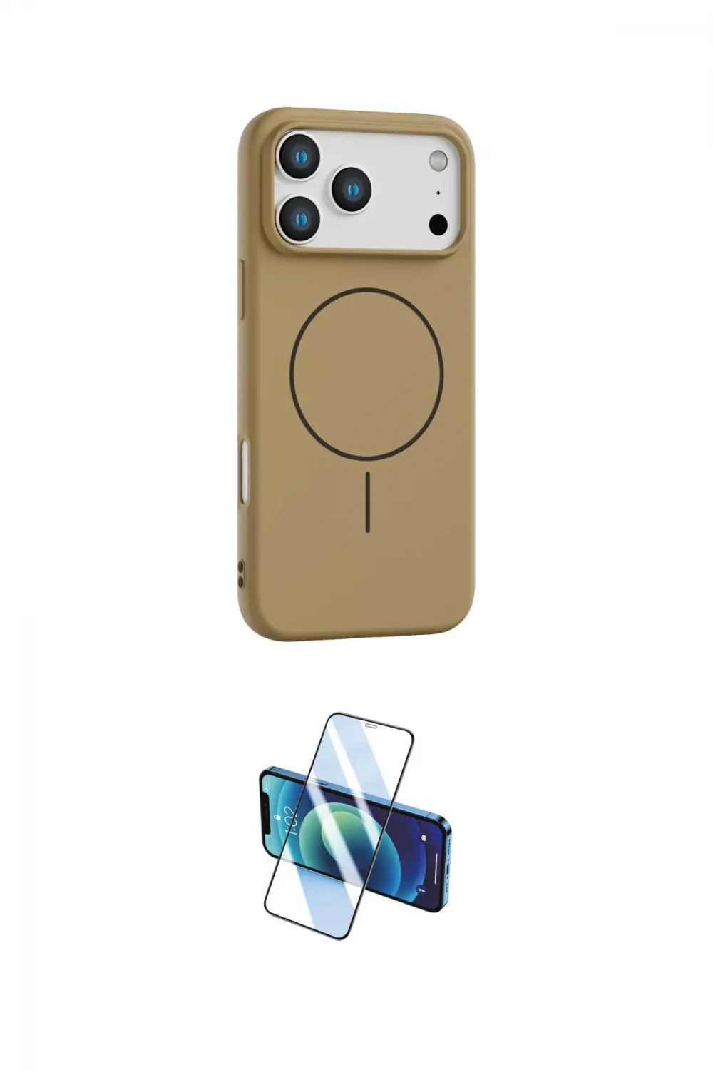 ieg™ iPhone 17 Pro Kılıf Yankı Form Serisi - Siyah 3D Antistatik Cam Ekran Koruyucu