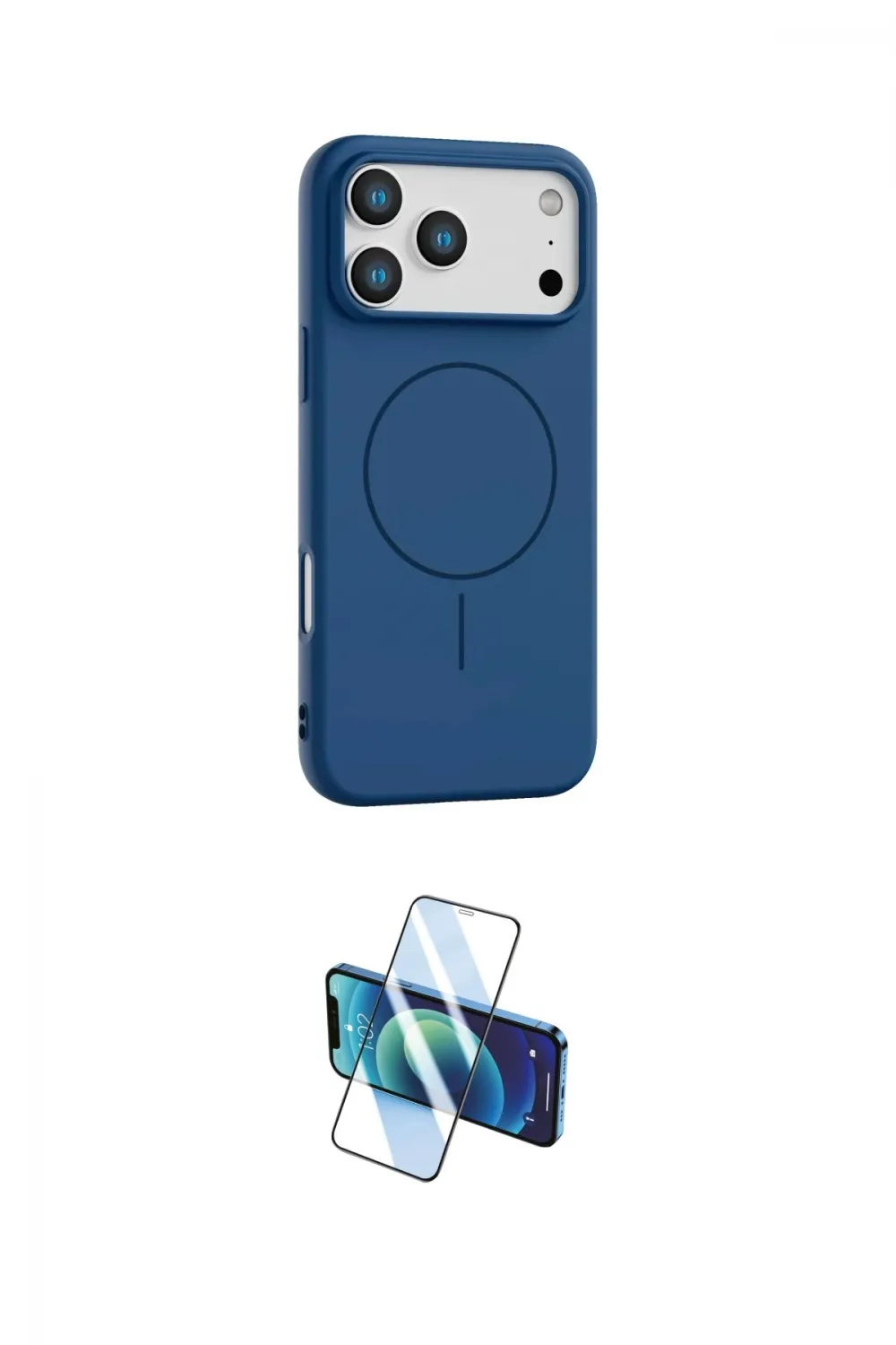 ieg™ iPhone 17 Pro Kılıf Yankı Form Serisi - Siyah 3D Antistatik Cam Ekran Koruyucu