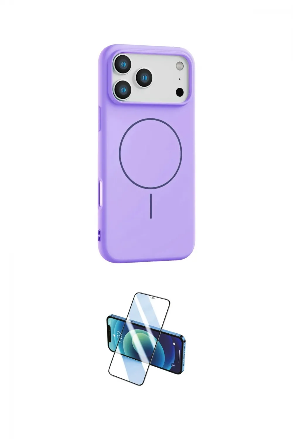 ieg™ iPhone 17 Pro Kılıf Yankı Form Serisi - Siyah 3D Antistatik Cam Ekran Koruyucu