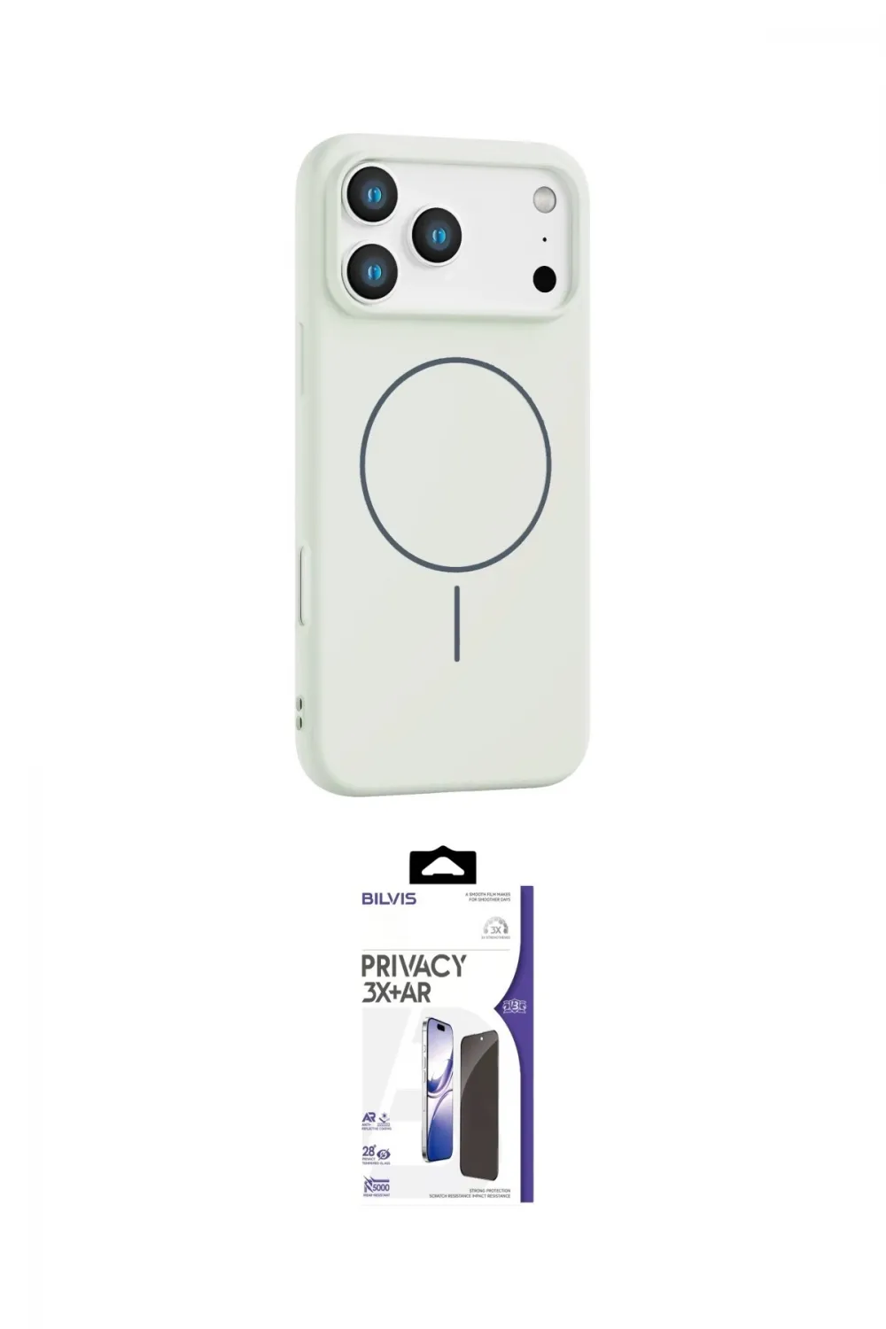 ieg™ iPhone 17 Pro Kılıf Yankı Form Serisi - Siyah Bilvis 3X AR Hayalet Cam Ekran Koruyucu