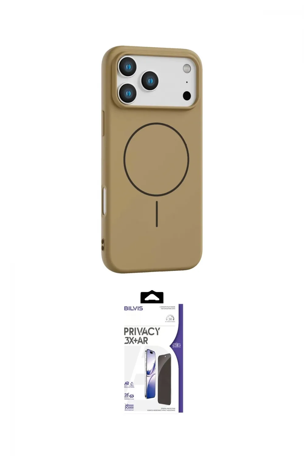 ieg™ iPhone 17 Pro Kılıf Yankı Form Serisi - Siyah Bilvis 3X AR Hayalet Cam Ekran Koruyucu