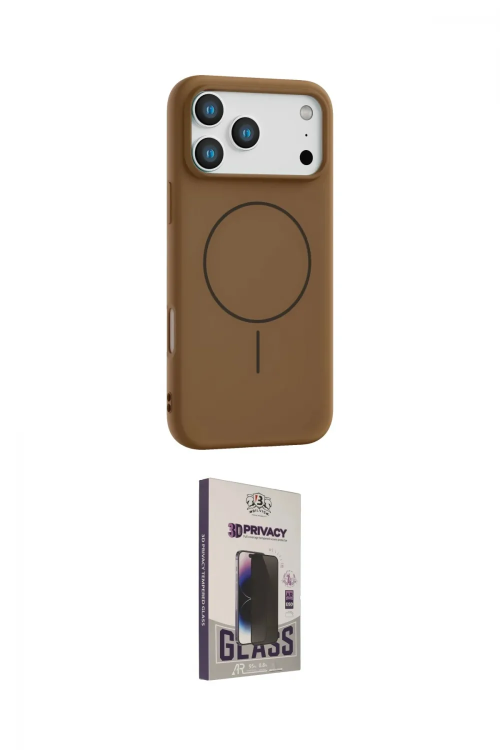 ieg™ iPhone 17 Pro Kılıf Yankı Form Serisi - Siyah Bilvis Hayalet Cam Ekran Koruyucu