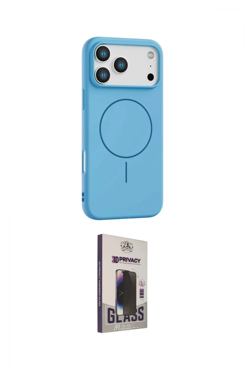 ieg™ iPhone 17 Pro Kılıf Yankı Form Serisi - Siyah Bilvis Hayalet Cam Ekran Koruyucu