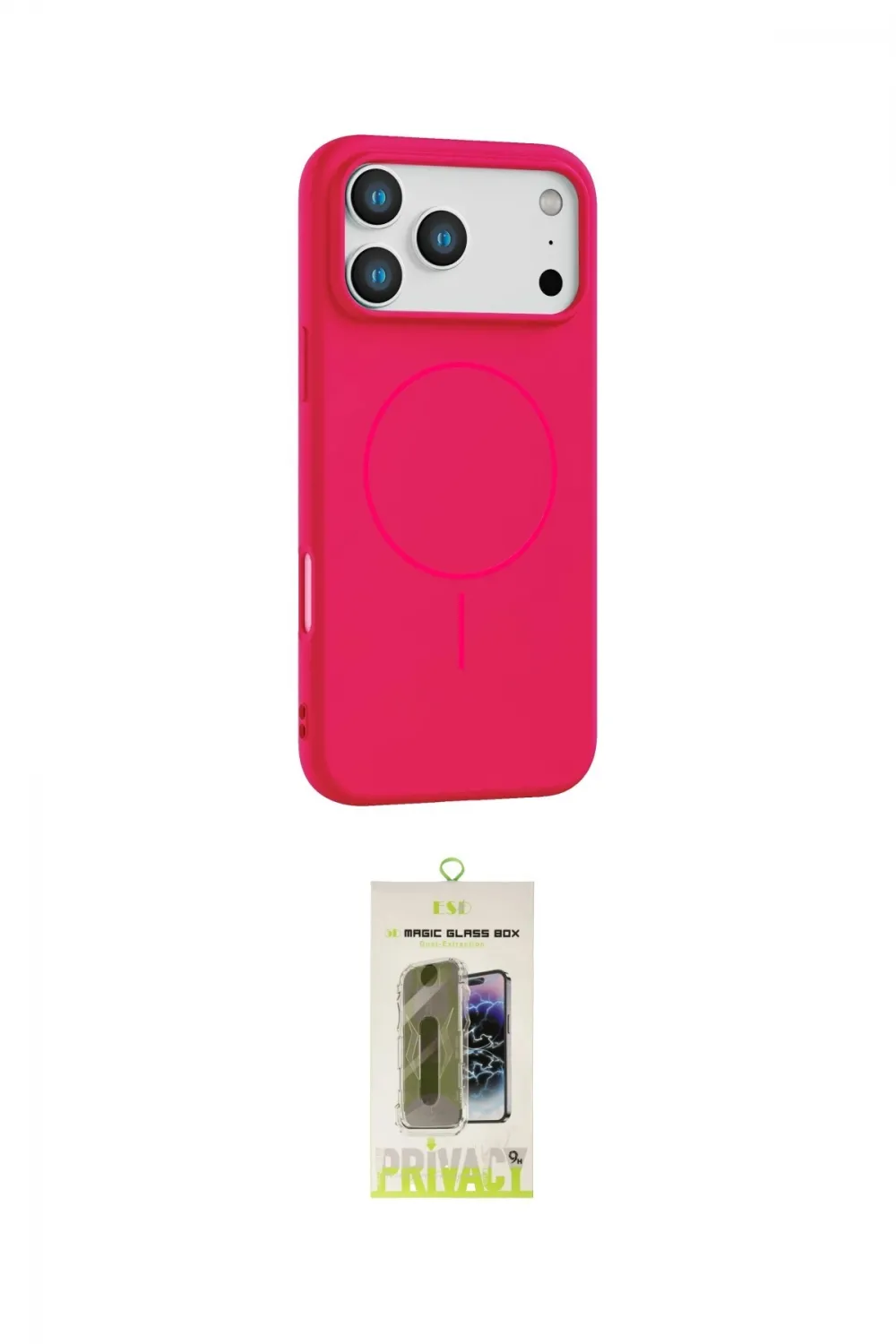 ieg™ iPhone 17 Pro Kılıf Yankı Form Serisi - Siyah Joko Magic 5D Hayalet Cam