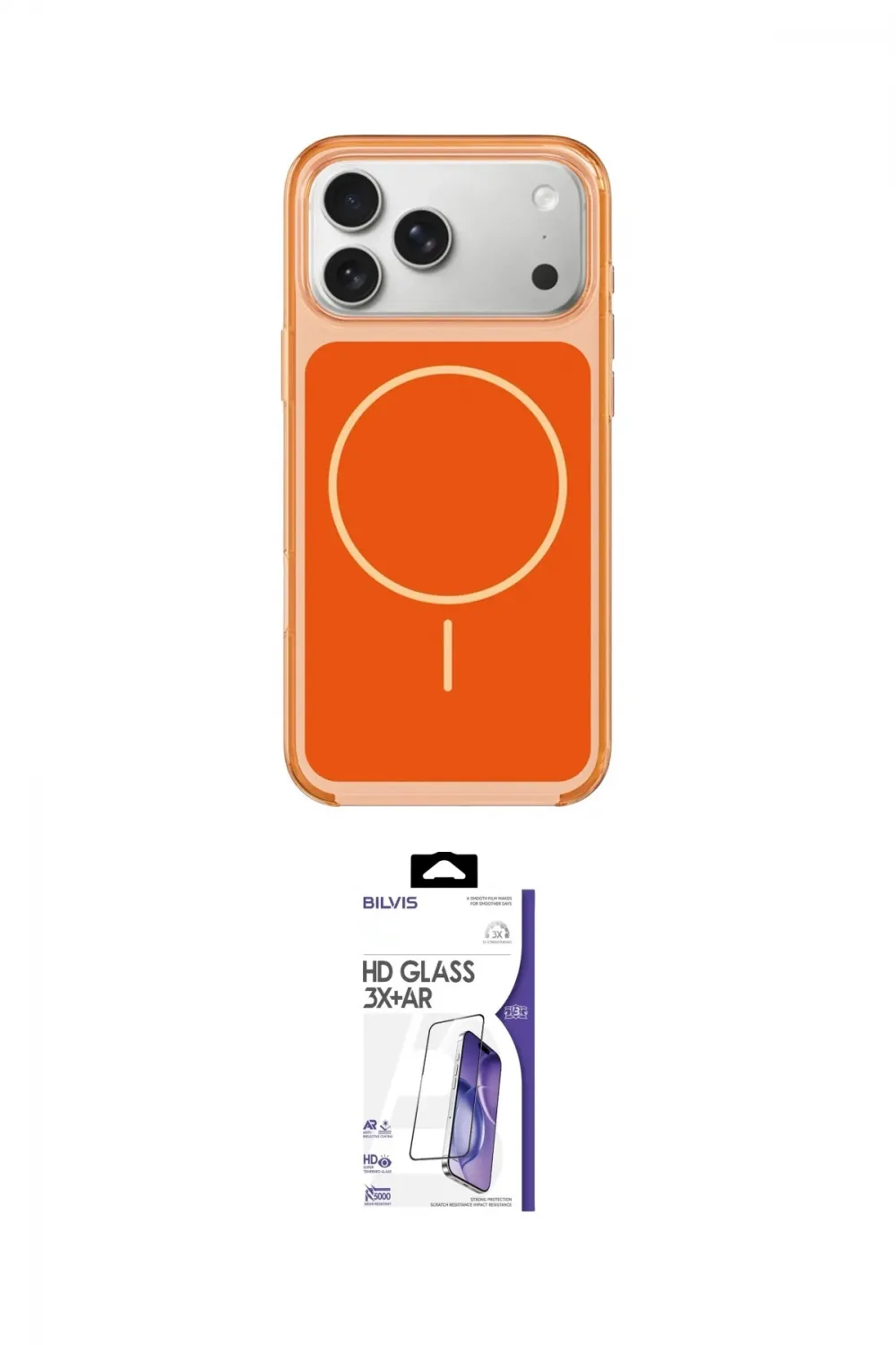 ieg™ iPhone 17 Pro Kılıf Yankı Minimal Serisi - Siyah Bilvis 3X AR HD Cam Ekran Koruyucu