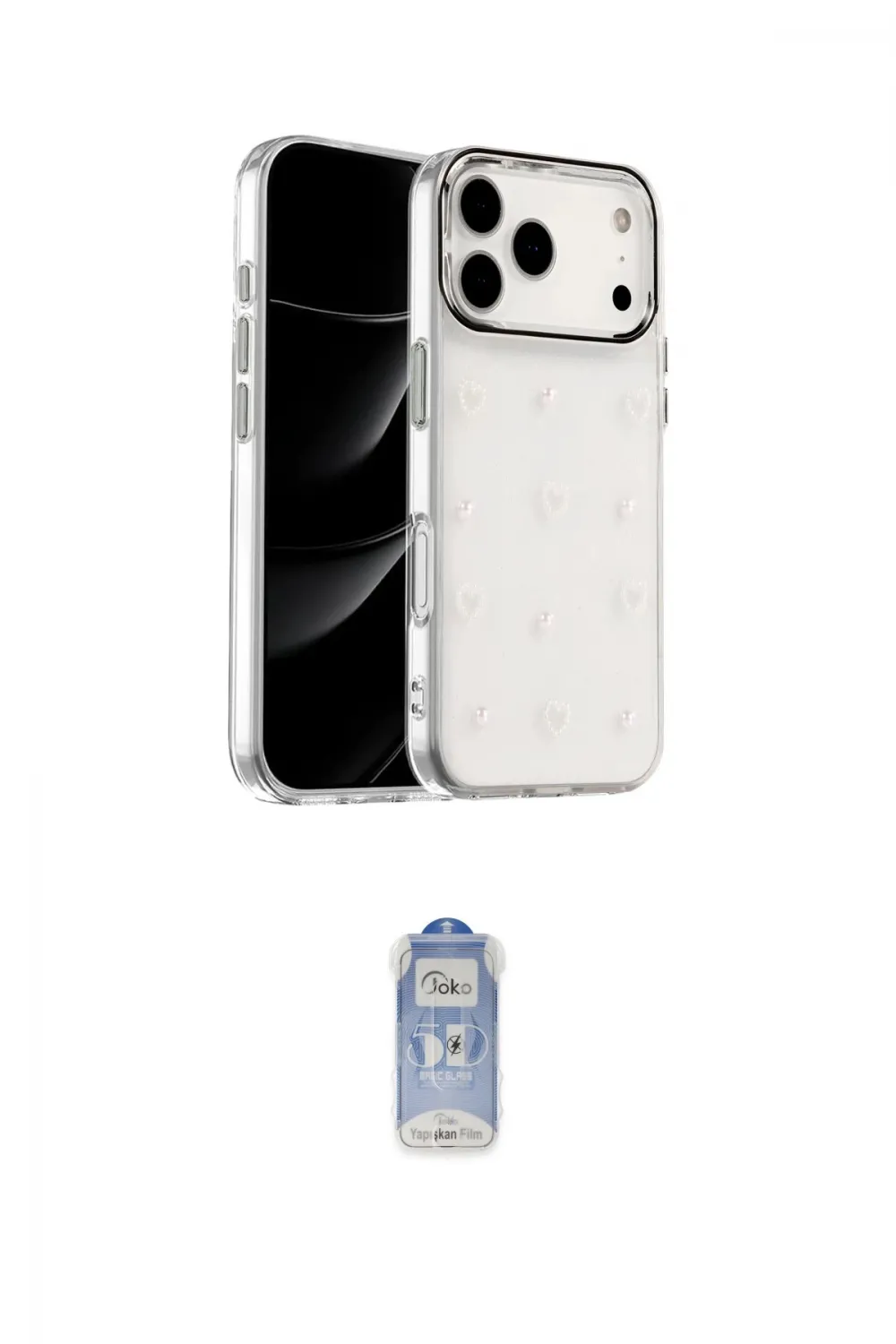 ieg™ iPhone 17 Pro Kılıf Yörünge Form - Siyah Joko Magic 5D Cam