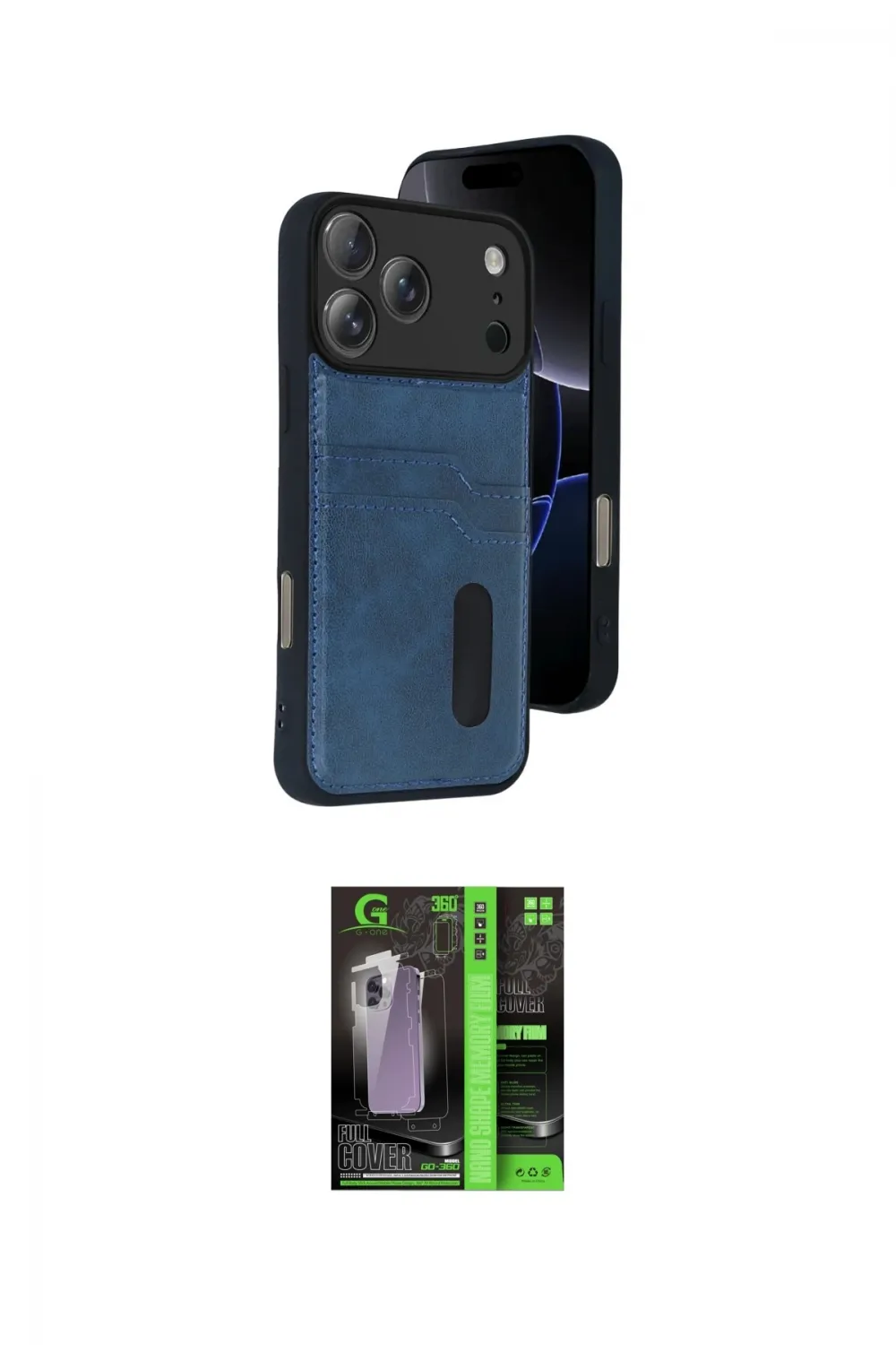 ieg™ iPhone 17 Pro Kılıf Yörünge Işık Serisi - Şeffaf 360 Full Body Arka Koruyucu