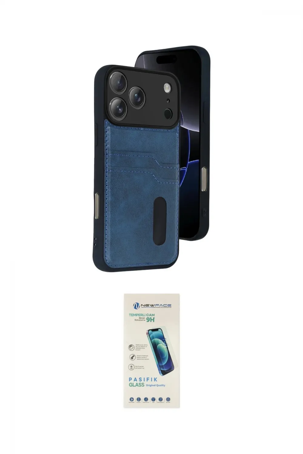 ieg™ iPhone 17 Pro Kılıf Yörünge Işık Serisi - Şeffaf Pasifik Cam Ekran Koruyucu