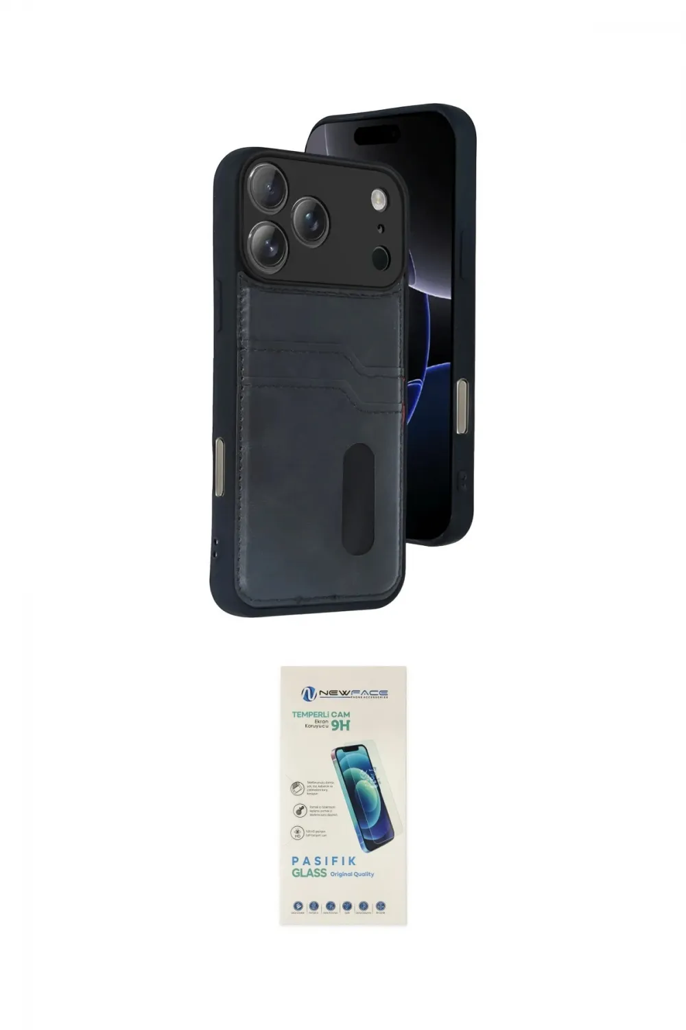 ieg™ iPhone 17 Pro Kılıf Yörünge Işık Serisi - Şeffaf Pasifik Cam Ekran Koruyucu