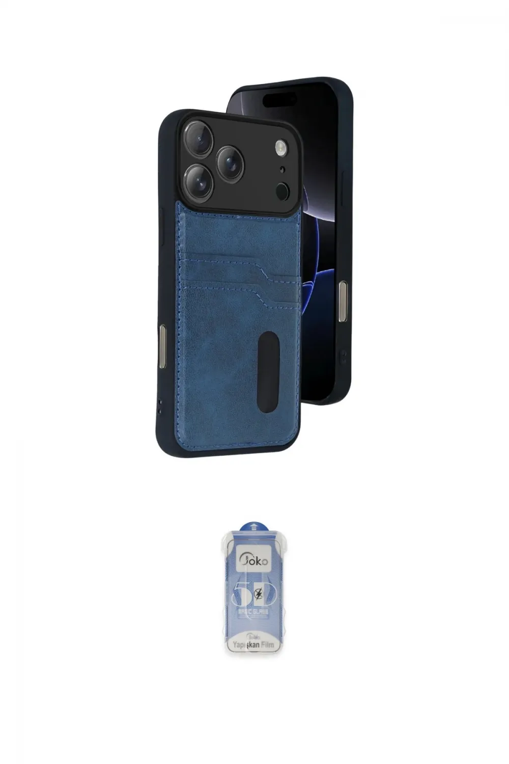 ieg™ iPhone 17 Pro Kılıf Yörünge Işık Serisi - Siyah Joko Magic 5D Cam