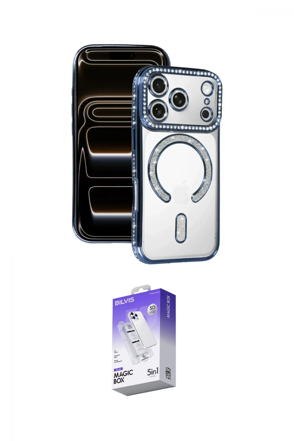 ieg™ iPhone 17 Pro Kılıf Zirve Doku Prime - Siyah Bilvis 5in1 3D Magic Cam Ekran Koruyucu