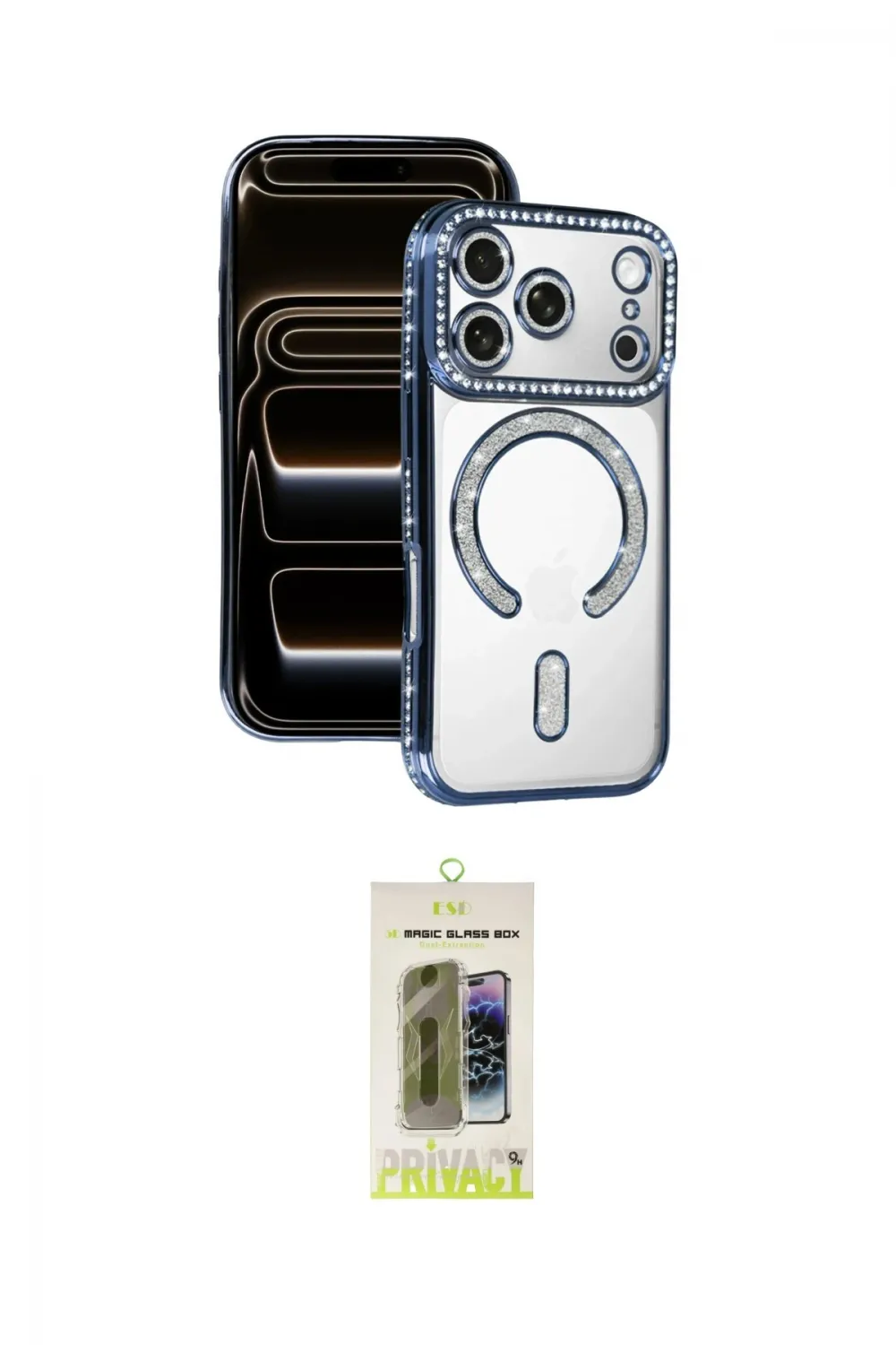 ieg™ iPhone 17 Pro Kılıf Zirve Doku Prime - Siyah Joko Magic 5D Hayalet Cam