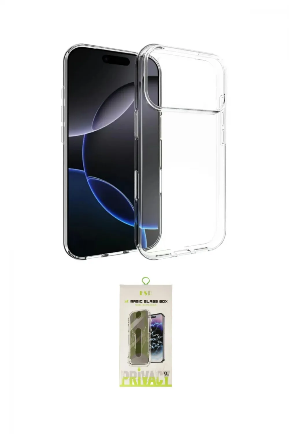ieg™ iPhone 17 Pro Kılıf Zirve Doku - Siyah Joko Magic 5D Hayalet Cam