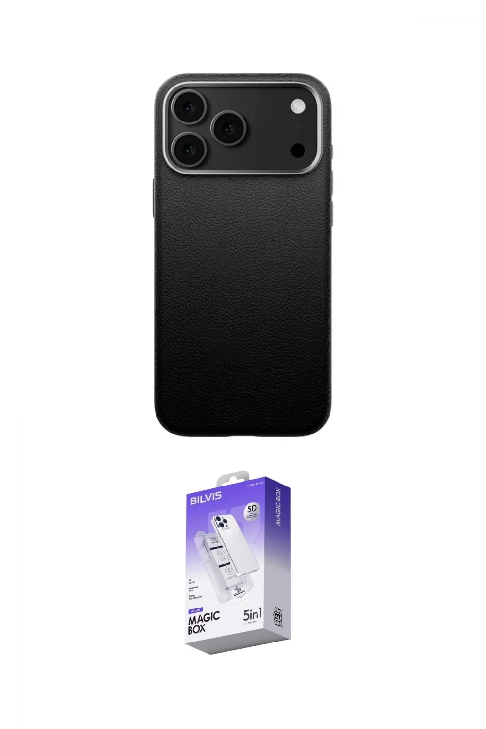 ieg™ iPhone 17 Pro Kılıf Zirve Modern Prime - Siyah Bilvis 5in1 3D Magic Cam Ekran Koruyucu