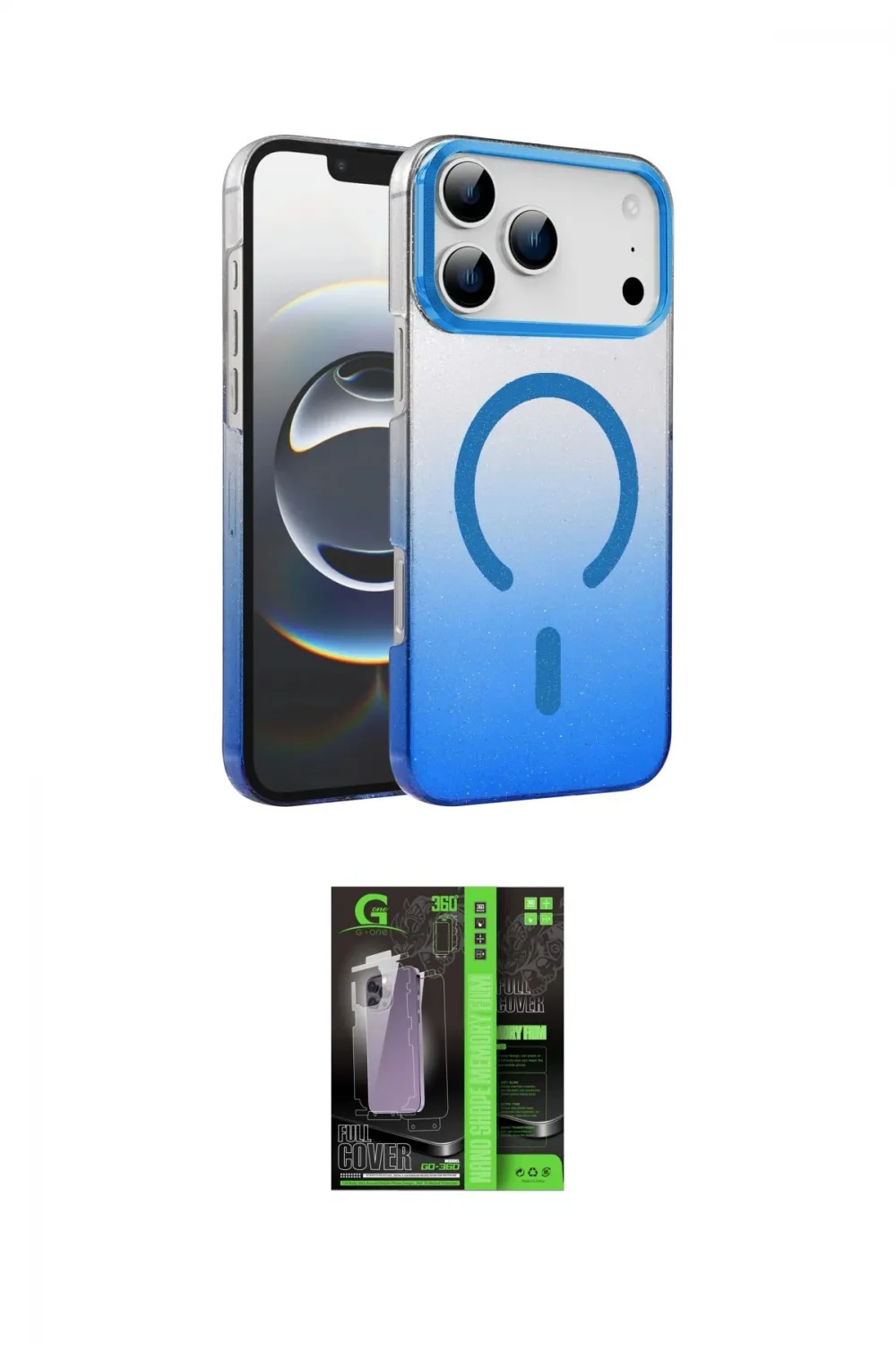 ieg™ iPhone 17 Pro Max Kılıf Ahenk Doku Özel Seri - Siyah 360 Mat Full Body Arka Koruyucu
