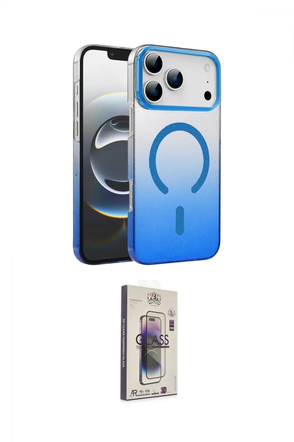 ieg™ iPhone 17 Pro Max Kılıf Ahenk Doku Özel Seri - Siyah Bilvis 3D Cam Ekran Koruyucu