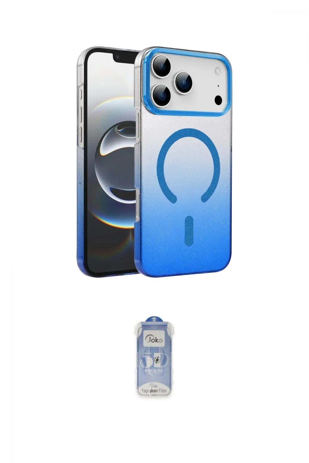 ieg™ iPhone 17 Pro Max Kılıf Ahenk Doku Özel Seri - Siyah Joko Magic 5D Cam