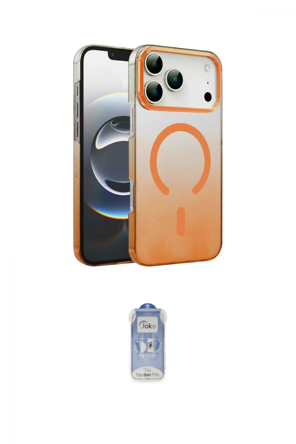 ieg™ iPhone 17 Pro Max Kılıf Ahenk Doku Özel Seri - Siyah Joko Magic 5D Cam