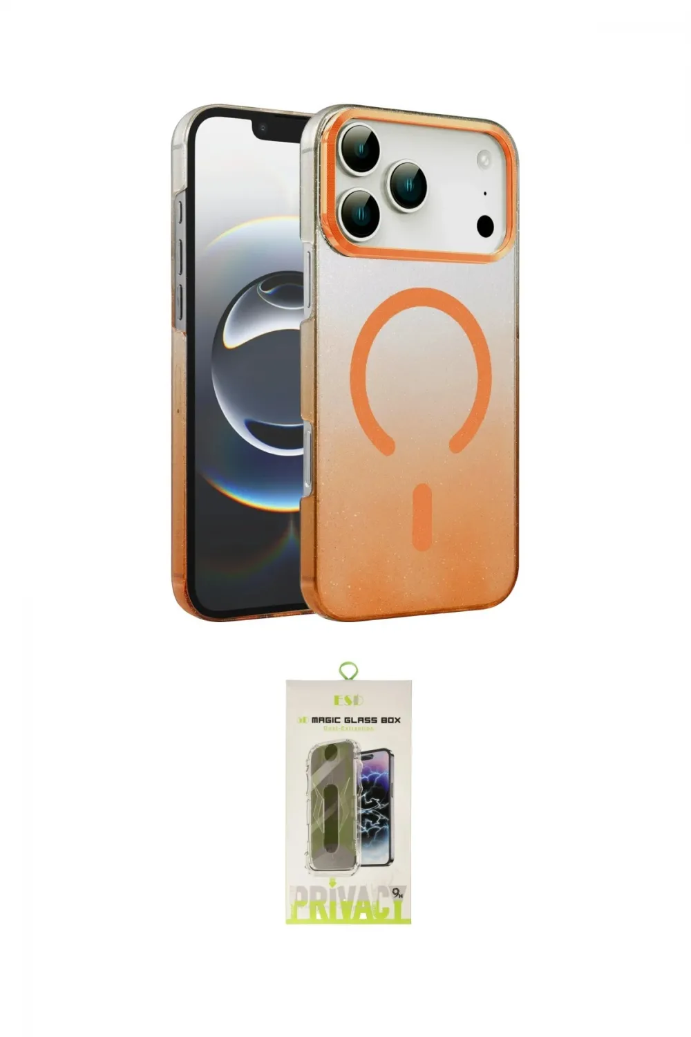 ieg™ iPhone 17 Pro Max Kılıf Ahenk Doku Özel Seri - Siyah Joko Magic 5D Hayalet Cam