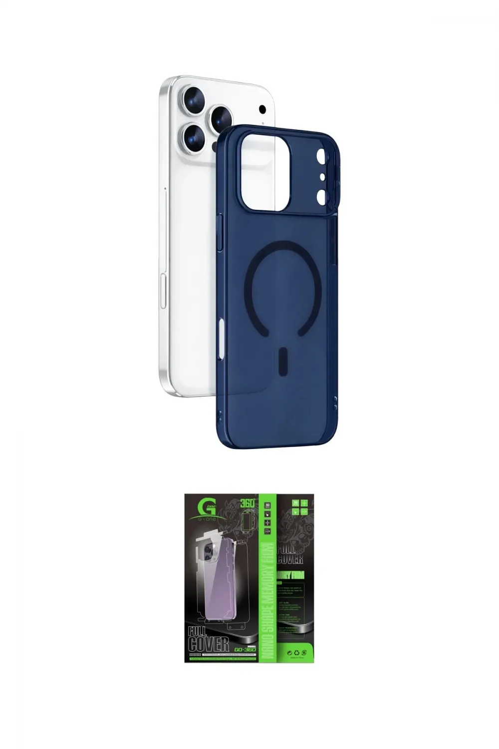ieg™ iPhone 17 Pro Max Kılıf Ahenk Minimal Serisi - Şeffaf 360 Full Body Arka Koruyucu