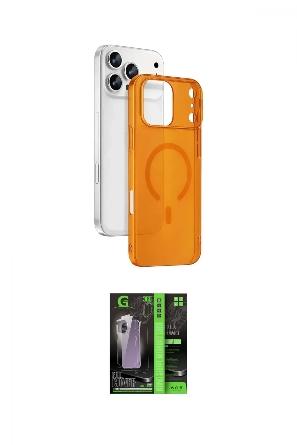 ieg™ iPhone 17 Pro Max Kılıf Ahenk Minimal Serisi - Şeffaf 360 Full Body Arka Koruyucu