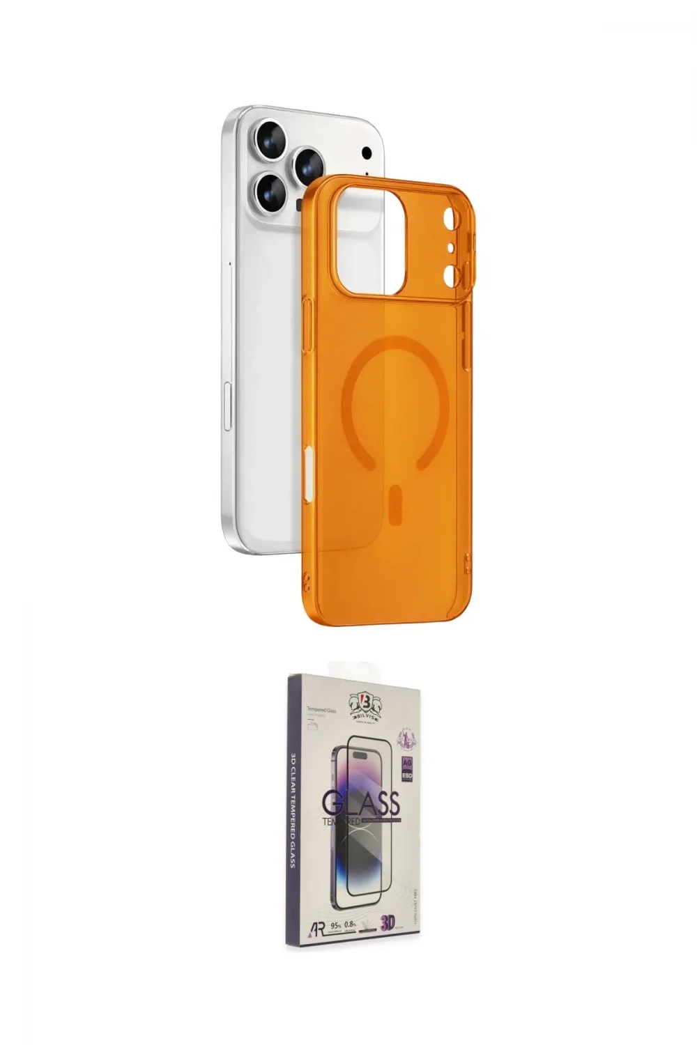 ieg™ iPhone 17 Pro Max Kılıf Ahenk Minimal Serisi - Siyah Bilvis 3D Cam Ekran Koruyucu