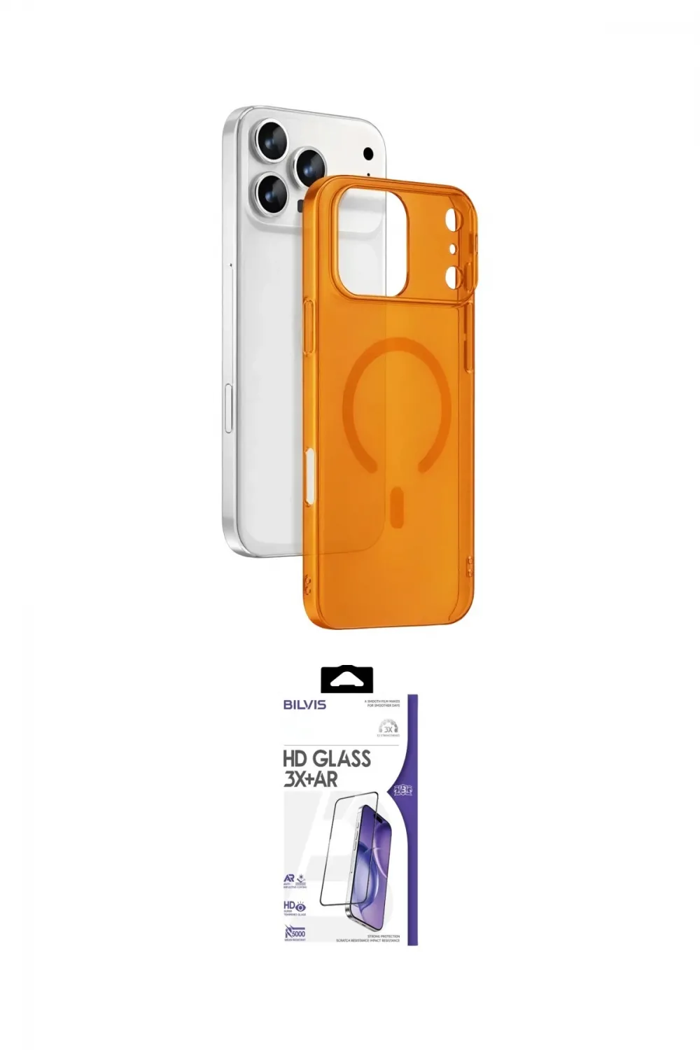 ieg™ iPhone 17 Pro Max Kılıf Ahenk Minimal Serisi - Siyah Bilvis 3X AR HD Cam Ekran Koruyucu
