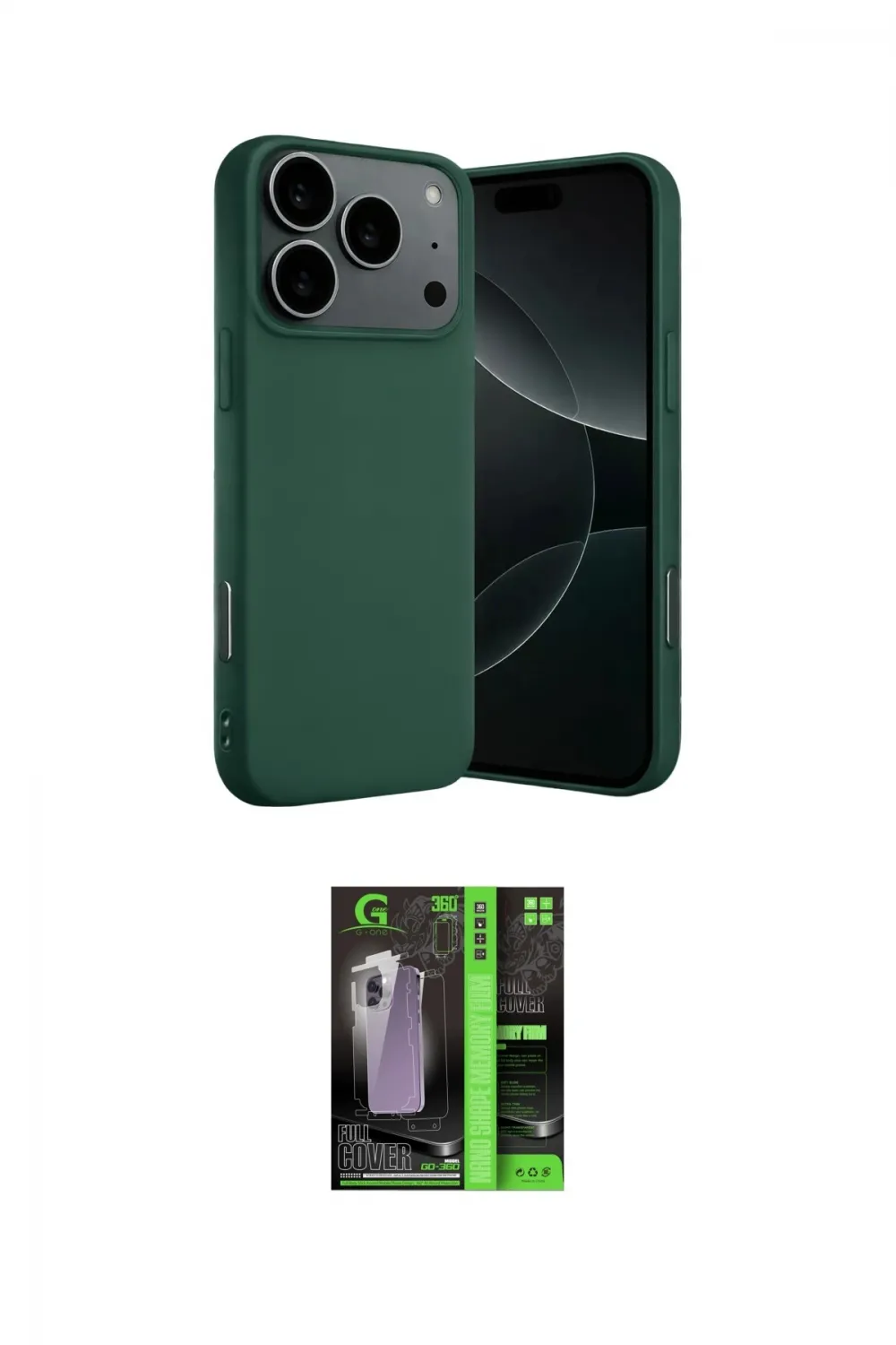 ieg™ iPhone 17 Pro Max Kılıf Ahenk Serisi - Şeffaf 360 Full Body Arka Koruyucu
