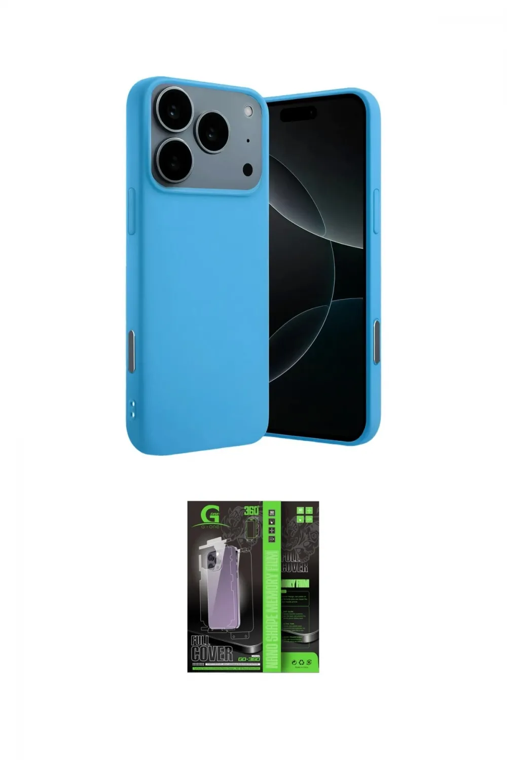 ieg™ iPhone 17 Pro Max Kılıf Ahenk Serisi - Şeffaf 360 Full Body Arka Koruyucu