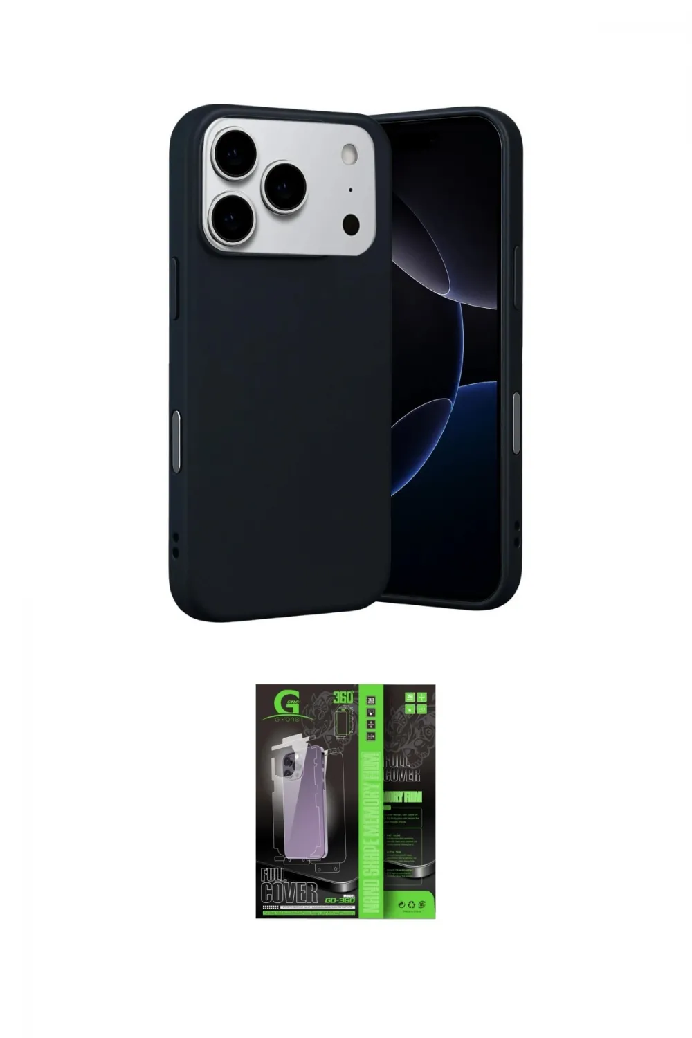 ieg™ iPhone 17 Pro Max Kılıf Ahenk Serisi - Şeffaf 360 Full Body Arka Koruyucu