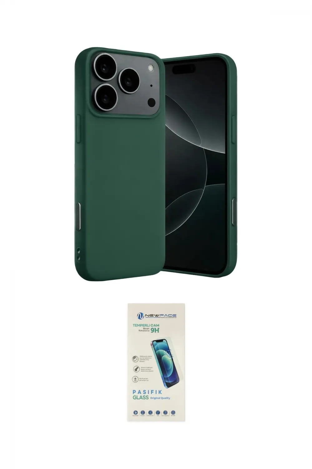 ieg™ iPhone 17 Pro Max Kılıf Ahenk Serisi - Şeffaf Pasifik Cam Ekran Koruyucu