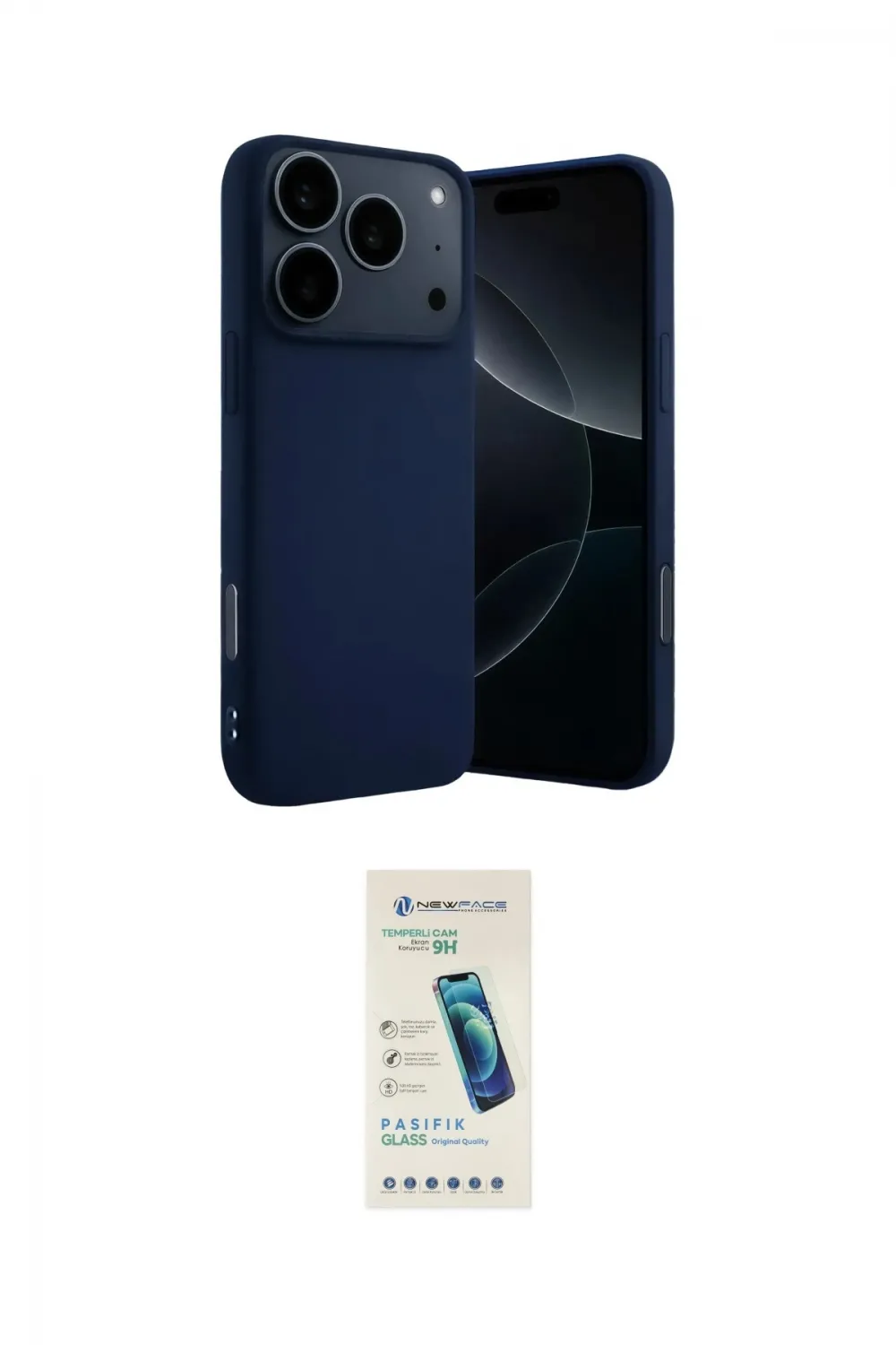 ieg™ iPhone 17 Pro Max Kılıf Ahenk Serisi - Şeffaf Pasifik Cam Ekran Koruyucu