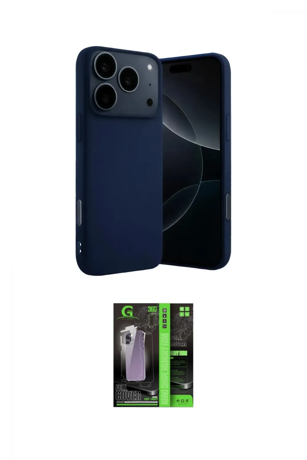 ieg™ iPhone 17 Pro Max Kılıf Ahenk Serisi - Siyah 360 Mat Full Body Arka Koruyucu