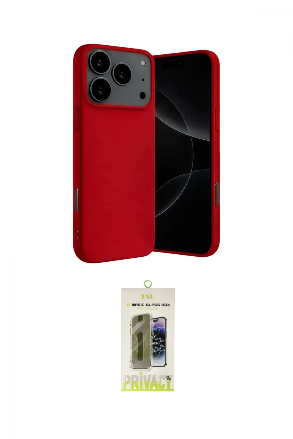 ieg™ iPhone 17 Pro Max Kılıf Ahenk Serisi - Siyah Joko Magic 5D Hayalet Cam