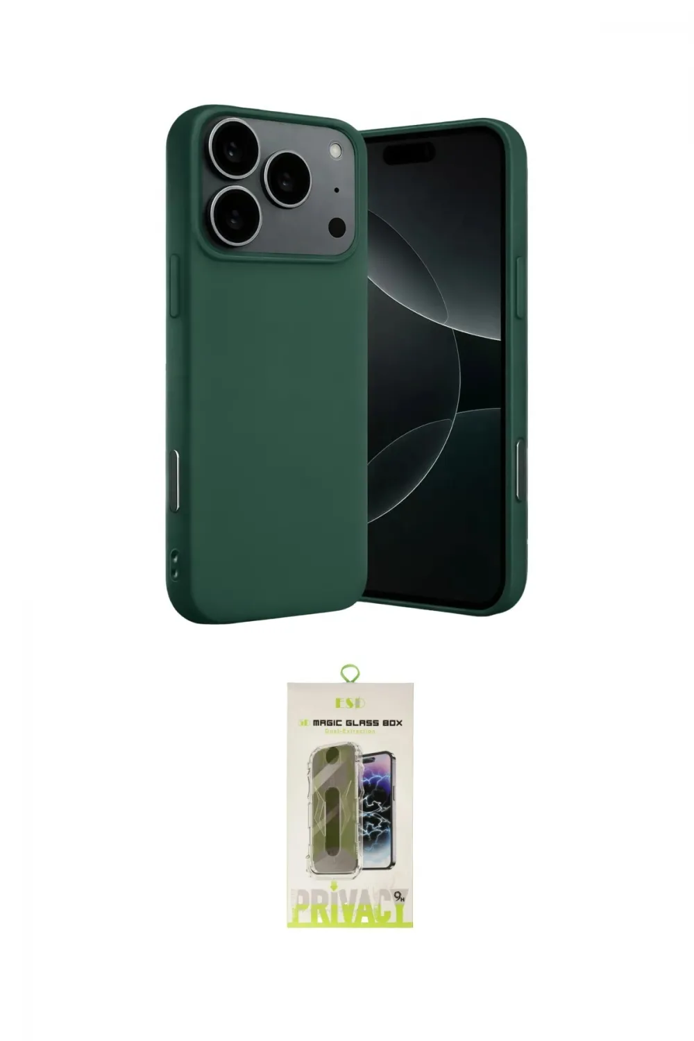 ieg™ iPhone 17 Pro Max Kılıf Ahenk Serisi - Siyah Joko Magic 5D Hayalet Cam