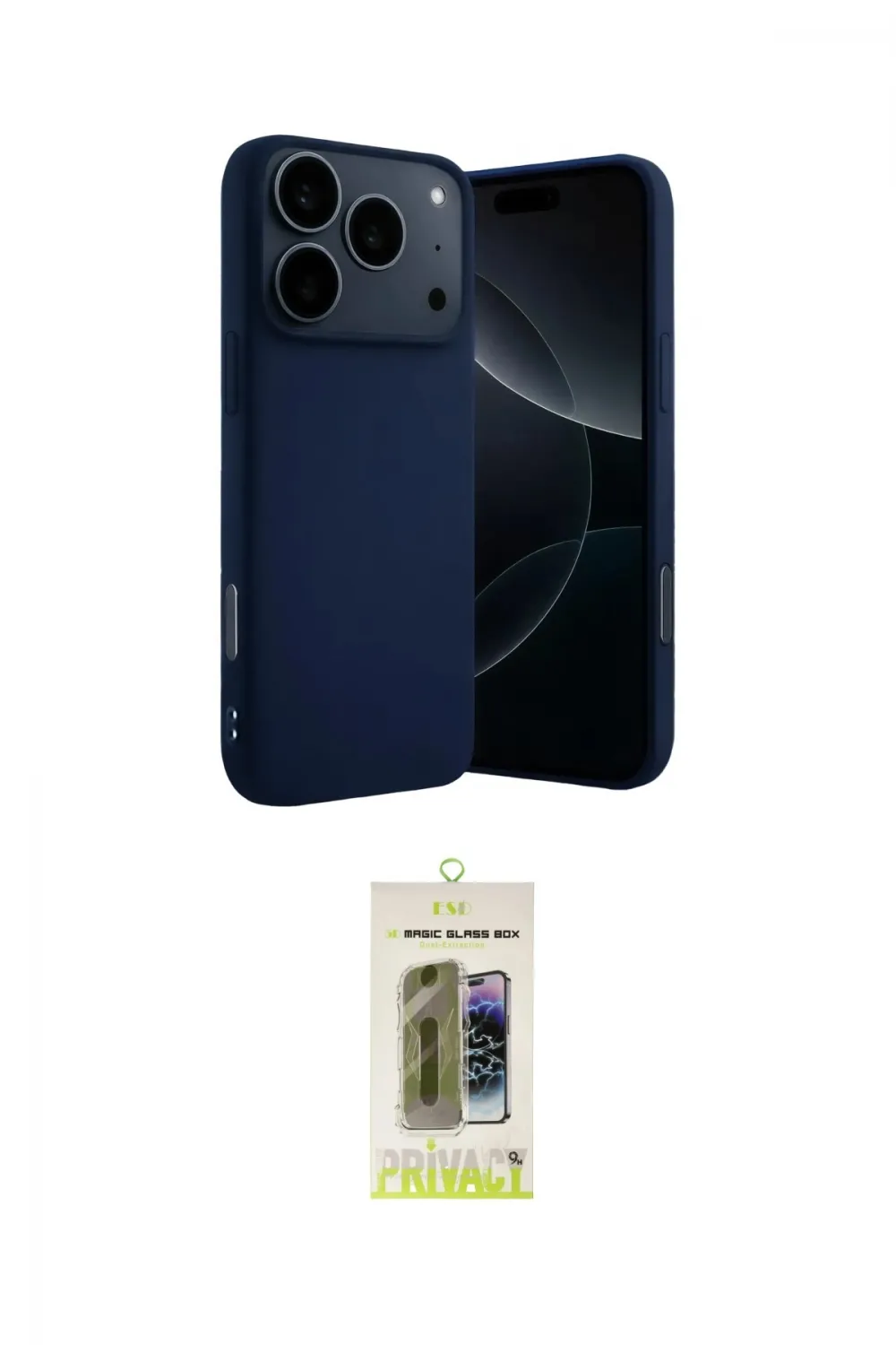 ieg™ iPhone 17 Pro Max Kılıf Ahenk Serisi - Siyah Joko Magic 5D Hayalet Cam