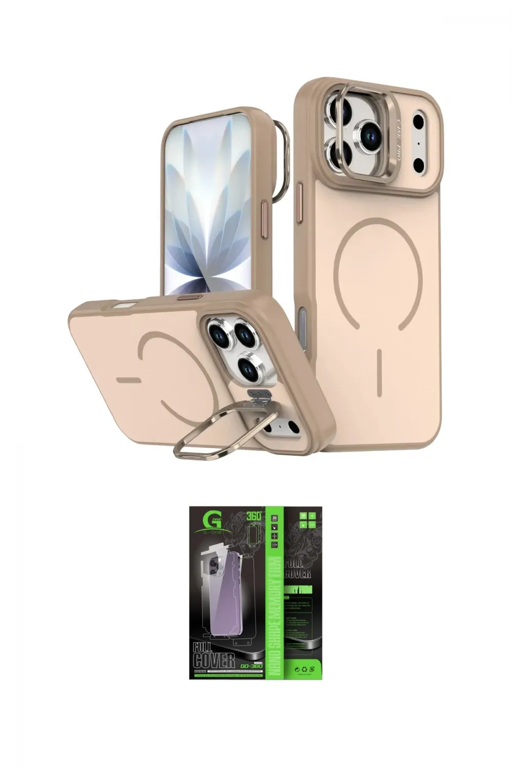 ieg™ iPhone 17 Pro Max Kılıf Çekirdek Klasik - Şeffaf 360 Full Body Arka Koruyucu