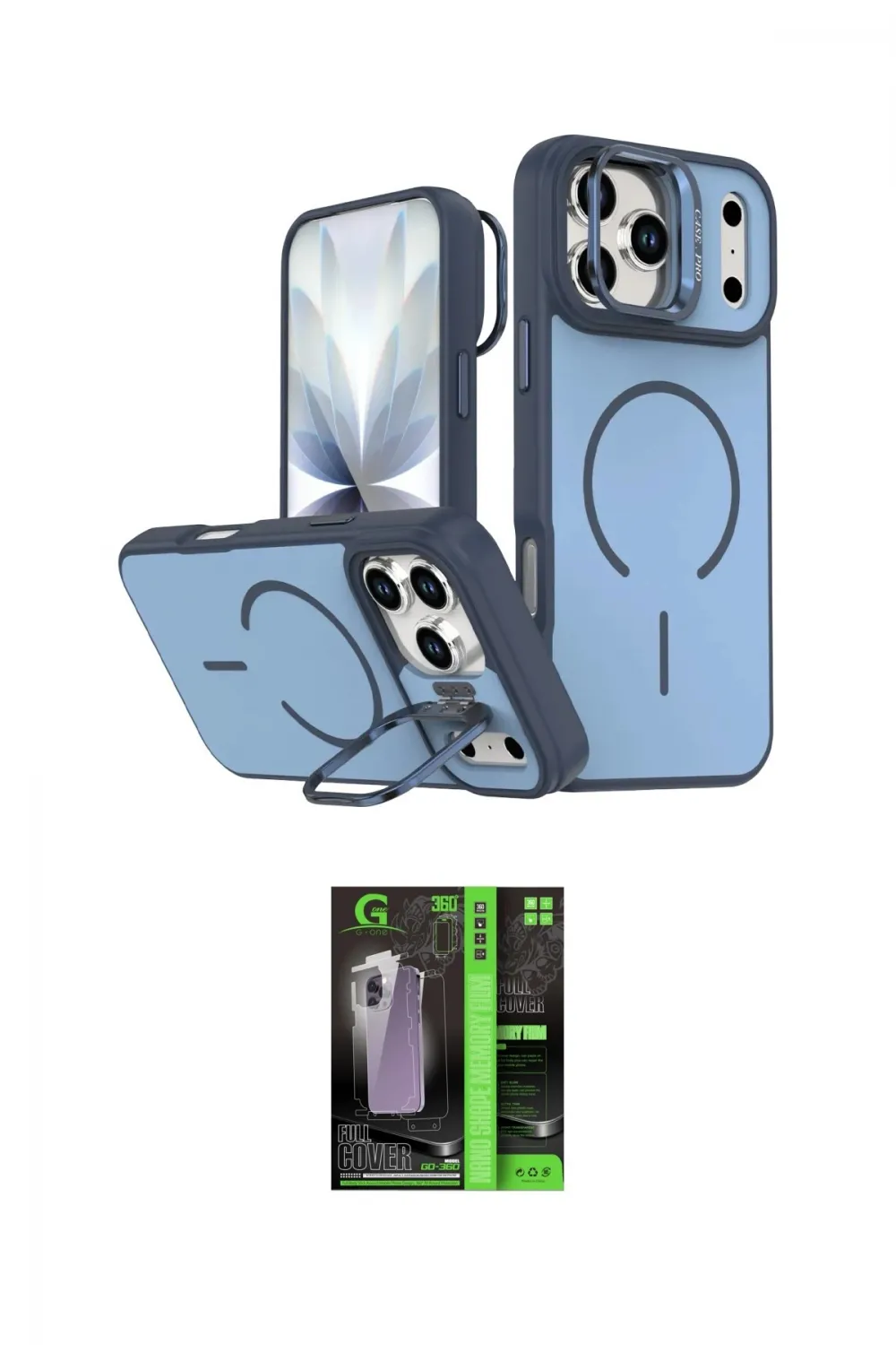 ieg™ iPhone 17 Pro Max Kılıf Çekirdek Klasik - Şeffaf 360 Full Body Arka Koruyucu