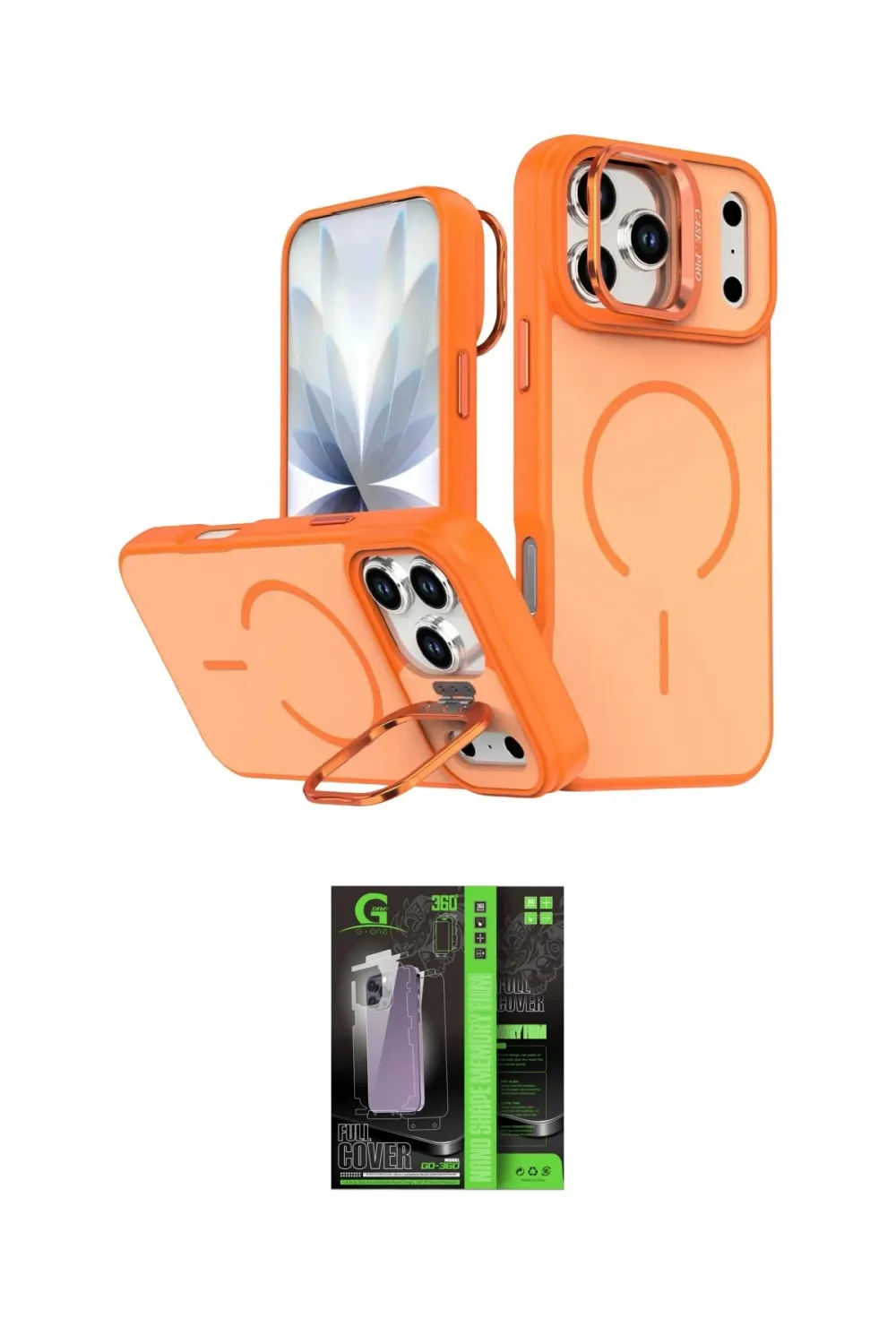 ieg™ iPhone 17 Pro Max Kılıf Çekirdek Klasik - Şeffaf 360 Full Body Arka Koruyucu