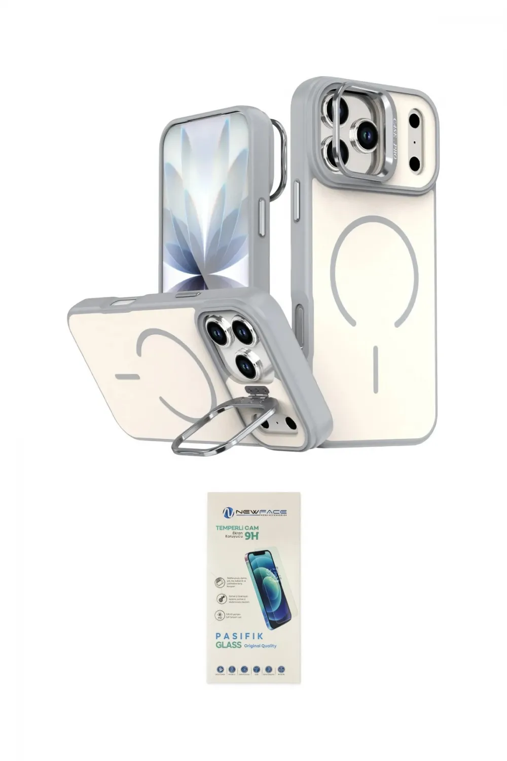 ieg™ iPhone 17 Pro Max Kılıf Çekirdek Klasik - Şeffaf Pasifik Cam Ekran Koruyucu