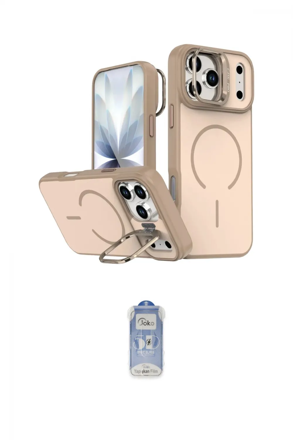ieg™ iPhone 17 Pro Max Kılıf Çekirdek Klasik - Siyah Joko Magic 5D Cam