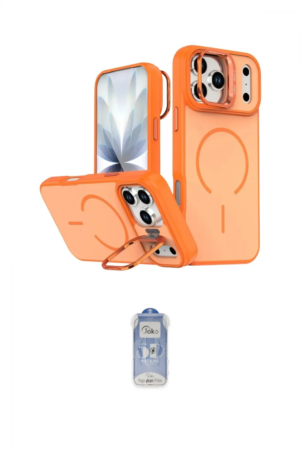 ieg™ iPhone 17 Pro Max Kılıf Çekirdek Klasik - Siyah Joko Magic 5D Cam
