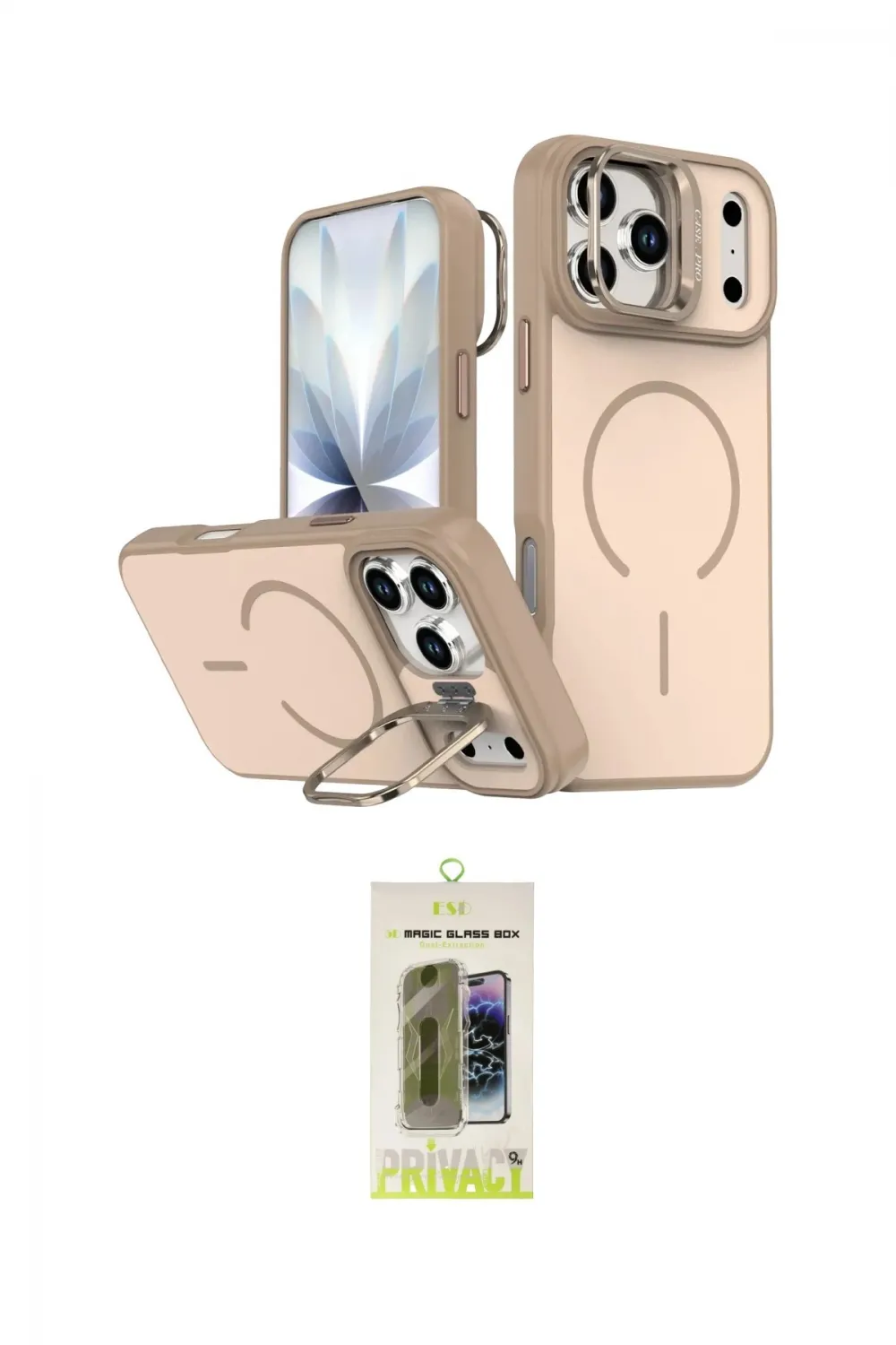ieg™ iPhone 17 Pro Max Kılıf Çekirdek Klasik - Siyah Joko Magic 5D Hayalet Cam