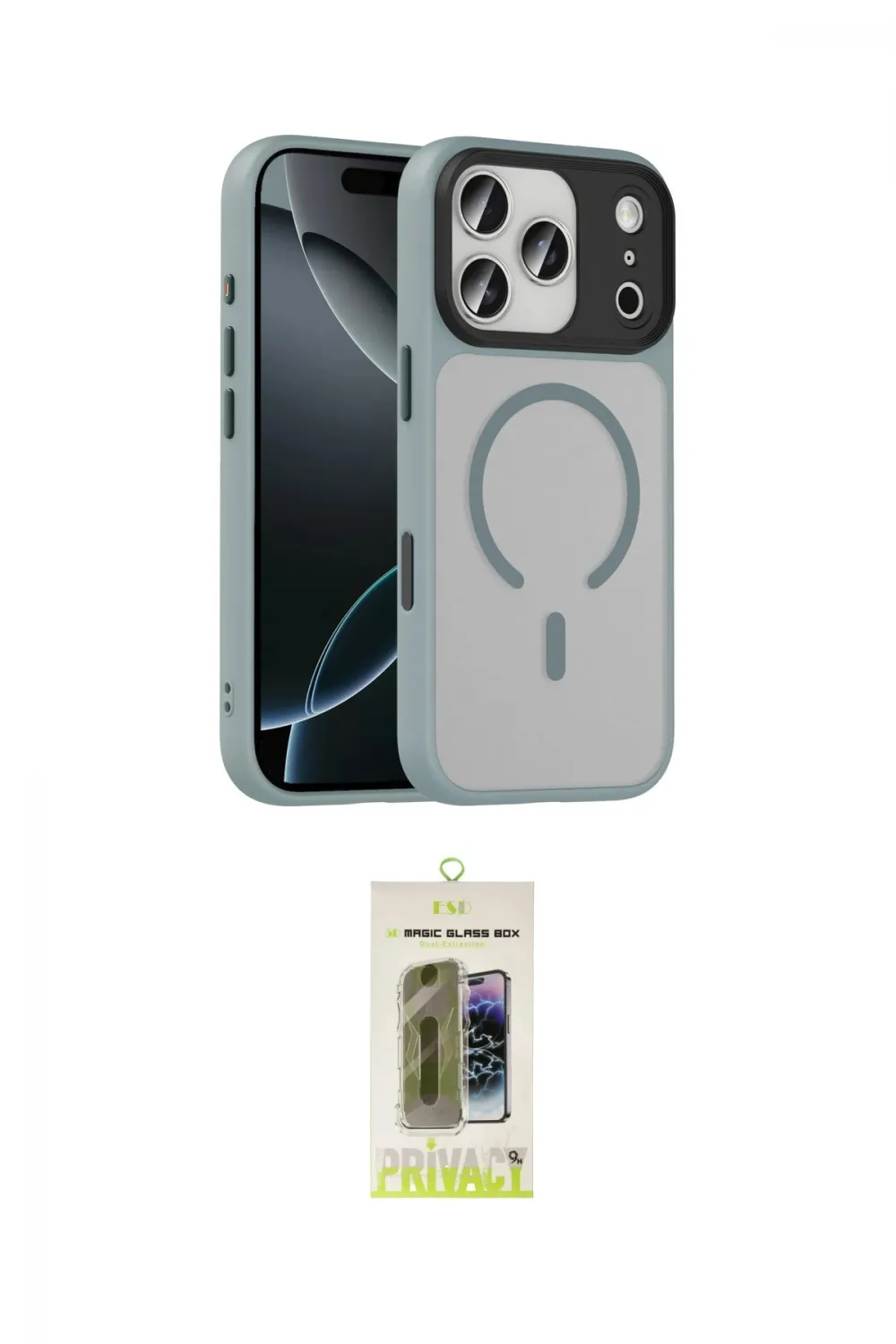 ieg™ iPhone 17 Pro Max Kılıf Doruk Form Serisi - Siyah Joko Magic 5D Hayalet Cam