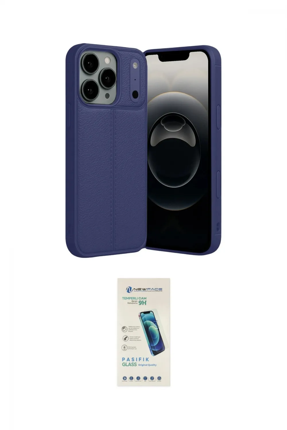 ieg™ iPhone 17 Pro Max Kılıf Doruk Klasik Özel Seri - Şeffaf Pasifik Cam Ekran Koruyucu