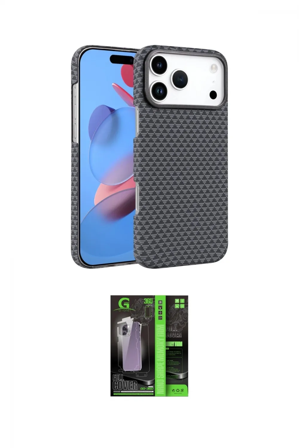 ieg™ iPhone 17 Pro Max Kılıf Doruk Serisi - Şeffaf 360 Full Body Arka Koruyucu