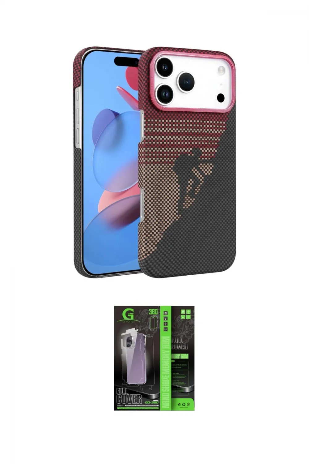 ieg™ iPhone 17 Pro Max Kılıf Doruk Serisi - Şeffaf 360 Full Body Arka Koruyucu
