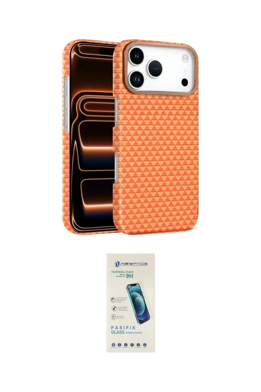 ieg™ iPhone 17 Pro Max Kılıf Doruk Serisi - Şeffaf Pasifik Cam Ekran Koruyucu